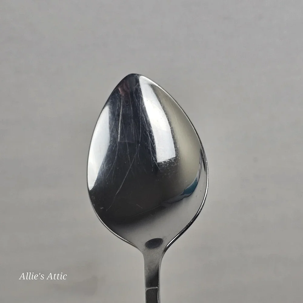 4 Oneida Stainless Table Teaspoons Set‎ Vignette Floral Rose Community Flatware